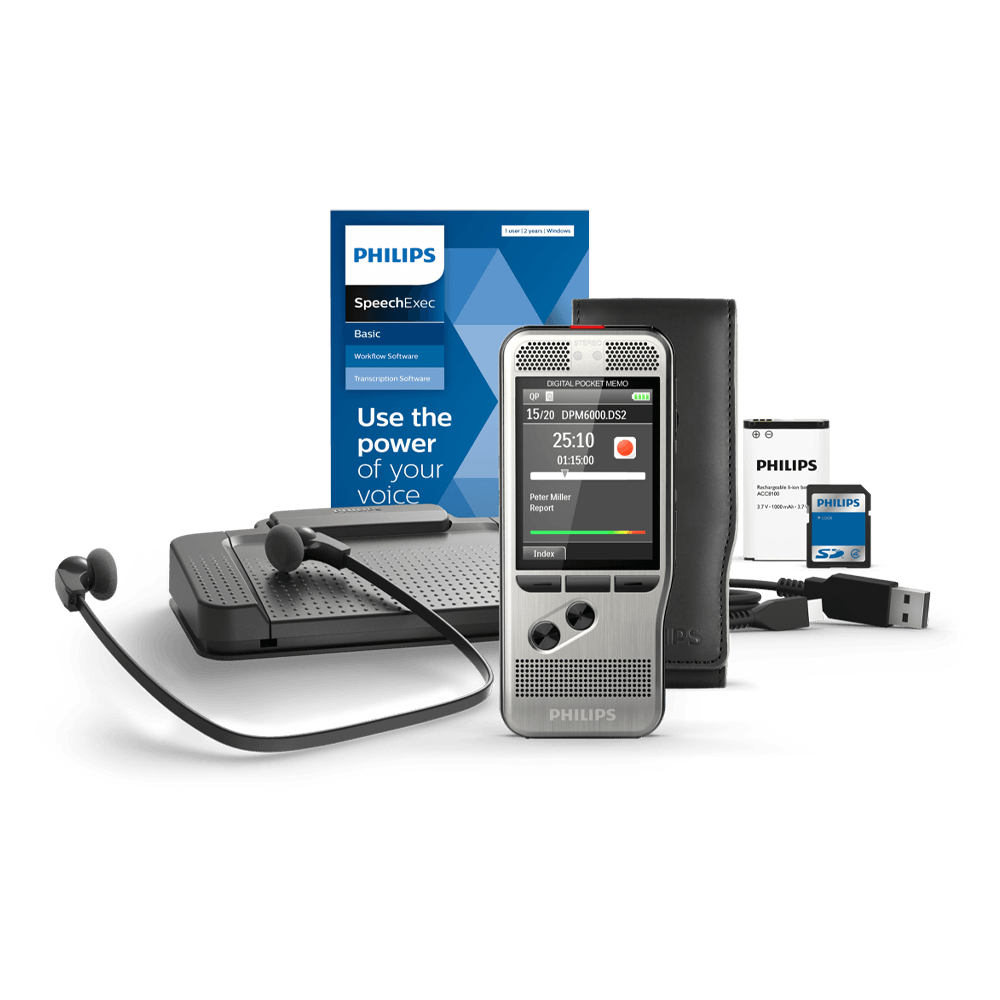 Philips DPM6700 Pocket Memo Dictation and Transcription Set - DigiBox.ca