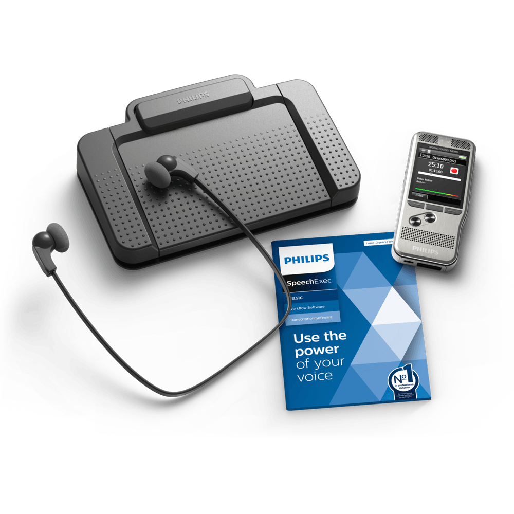 Philips DPM6700 Pocket Memo Dictation and Transcription Set - DigiBox.ca